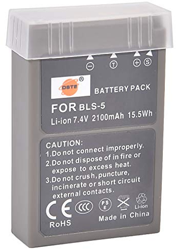 DSTE PS-BLS5, BLS5, BLS-5 Ersatz Batterie Akku kompatibel mit Olympus OM-D E-M10, Pen E-PL2, E-PL5, E-PL6, E-PM2, Stylus 1 SLR Kameras