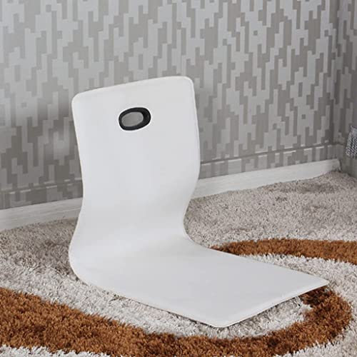 Tatami Zaisu Floor Chair,Rocker Foldable Japanese Tatami Chair Padded Gaming Chair Seating Couch Recliner-white-46x38x43Cm