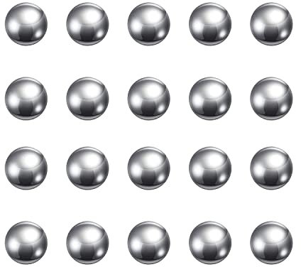 TOP-VIGOR 500Pcs 8mm Bearing Balls, Solid 304 Stainless Steel Ball G100 Precision Balls for Industrial Accessories, Bicycle Wheel, Skateboard Bearings