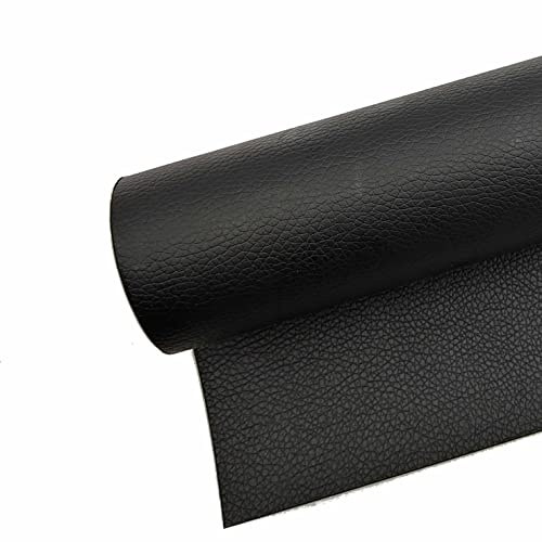 Surriba Kunstleder Selbstklebend, Kunstleder Flicken Lederpatches Eeparaturset für Ledersitz Motorrad Sitzbank Auto Leder Gaming-Stuhl 50 * 120cm Art Schwarz