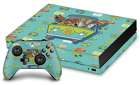 Head Case Designs Licenza Ufficiale Scooby-Doo Mystery INC. Grafica Vinile Sticker Gaming Pelle Adesivo Compatibile con Xbox One X Console And Controller Bundle