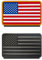 2 Pezzi 3D PVC Gomma Bandiera del Americana Stati Uniti d'America Emblema Nazionale Gancio Toppa