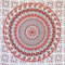 MOMOMUS Wandteppich Mandala - Stoff, Bunt, Orientalische Design- Ideal als Wandtuch Mandala, Wandbehang und Wandteppich Boho- Weiß-Orange, 135x210 cm