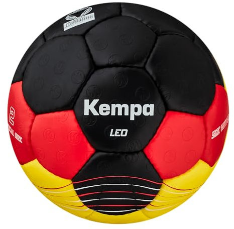 Kempa Leo Handball für Kinder und Erwachsene, schwarz, rot, Gold