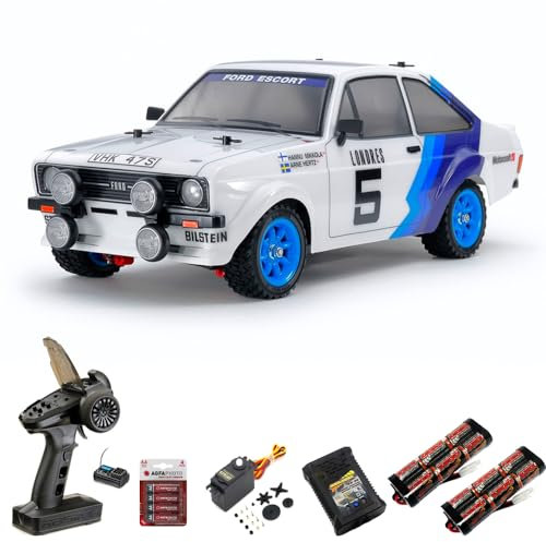 Tamiya RC 58687 Ford Escort MK.II Rally PB 1:10 Premium Wheel Radio Bundle
