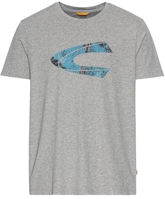 camel active Herren T-Shirt mit Print aus nachhaltigem Organic Cotton Grau, Menswear-S