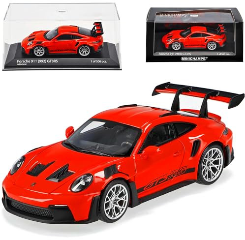 Porsche 911 992 GT3RS Coupe Indisch Rot Modell Ab 2022 limitiert 500 Stück 1/43 Minichamps Modell Auto