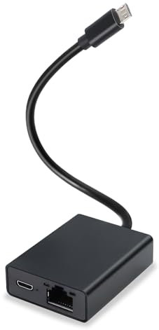 Adattatore Ethernet per Fire TV Stick, adattatore di rete da micro USB a RJ45 Ethernet compatibile con Fire Stick 4K, Chromecast Google Home Mini, streaming TV Stick, fino a 100 Mbps