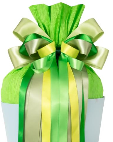 BOFUNX Schultütenschleife Grün Schultüte Schleife Zuckertütenschleife für Jungen - 60×20cm Schleife Schultüte Zuckertüte Deko Schulanfang Einschulung Deko