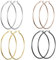 Upeilxd Large Stainless Steel Hoop Earrings for Women in Rose Gold, Silver, Black - 60mm, 4 PCS (Gold/Steel/Rose Gold/Black) - Gifts
