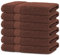 BANANALU 6 Handtücher Set 50x100cm 100% Baumwolle Gästehandtücher Handtuch Schokoladenbraun