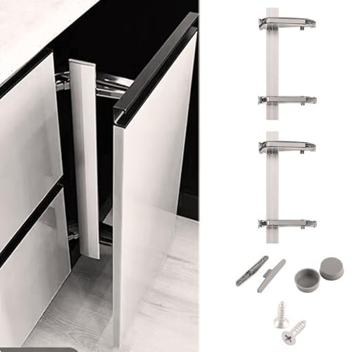 2pcs Lateral Opening Door Hinge Set 180° Parallel Opening Cabinet Wardrobe Door Sliding Load-Bearing 15.4lb Heavy Duty Hinge