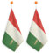 QUEWIQR Handtücher Italienische Flagge Hängende Handtücher Trocknendes Geschirrtuch Für Bad Und Küche 2PCS