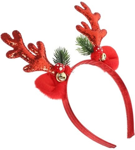 PLAFOPE Stirnband Aus Elchgeweih Rentier-stirnband Für Damen Weihnachtskopfbedeckung Urlaubspartys Stirnband Für Teenager-mädchen