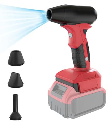 Cordless Compressed Air Duster for Milwaukee 18V Battery with Brushless Motor, Handheld Jet Fan with 4 Gears Adjustable for Garages Sawmill Home Workshop & Car Cleaning (No Battery)