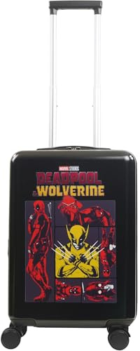 FUL Marvel 22.5 Inch Carry-On Luggage, Hardshell Rolling Suitcase with Spinner Wheels, Deadpool and Wolverine, S, Marvel Deadpool & Wolverine 22.5 Inch Carry-on Luggage, Hardshell Suitcase with