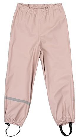 Mikk-line Pantalon de pluie pour enfant - Imperméable et coupe-vent - Pour filles et garçons - Idéal pour la pluie et la boue - Pantalon boueux pour enfants avec coupe élastique, Adobe Rose, 128
