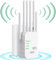 Répéteur WiFi, Amplificateur de Signal WiFi, Extension WiFi Booster, 6 antennes, 2 Ports LAN, Couverture jusqu'à 300 mètres carrés Amplificateur WiFi Facile à Utiliser pour la Maison et Le Bureau