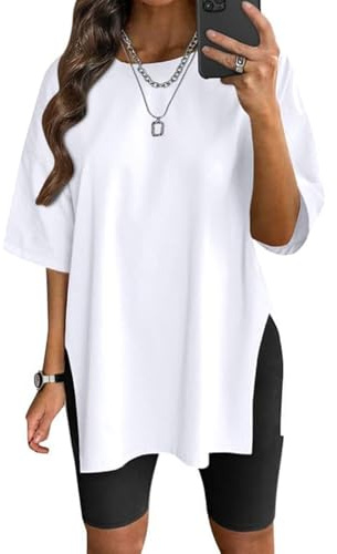 Femme Grandes Tailles T-Shirts Les Féminin Tee Enceintes Tops Sommer Casual Plus Base Runden Hals Fit lâche