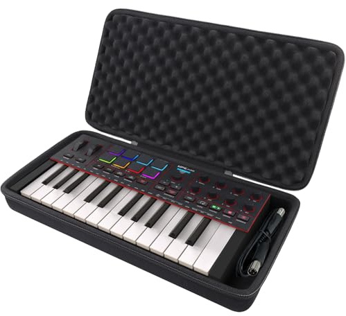 co2CREA Reiseschutzhülle für Akai Professional MPK Mini IV MIDI Controller | EVA-Hartschale mit stoßfestem Schaumstoffpolster, nur die Hülle enthalten