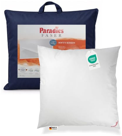 PARADIES Softy Kopfkissen Kissen Faserkissen Kuschelkissen 80x80 60°