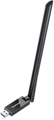 BrosTrend AX900 Long Range WiFi and Bluetooth Adapter for PC Windows 11/10 | 2-in-1 Wi-Fi 6 + Bluetooth 5.4, Bluetooth Dongle Dual Band 5GHz 600Mbps + 2.4GHz 287Mbps, USB WiFi Adapter, High Gain Antenna