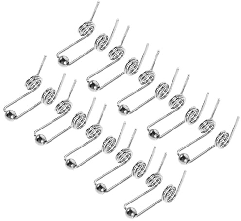 Healeved 10 Stück Metall Doppelfeder für Lockenstab Ersatzteil mit Konstanter Elastizität und Vielseitiger Anwendung für Selbstgemacht Lockenstab Reparatur und Tägliches Styling