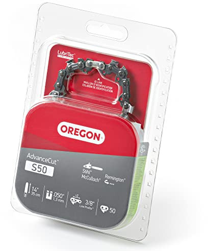 Oregon Chain 14in. HD Semi Chisel Cutting Chain S50 | AdvanceCut Replacement Saw Chain, Fits Stihl, Remington, McCulloch and More