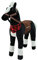 Sweety Toys 7660 Plüsch Stehpferd Sicherheit ! Little Black Diamond Höhe 80 cm Riesenpferd Robustes, stabiles Reitpferd Stahlunterbau Keine STYROPORFORM- sehr robust, kein Wackeln,