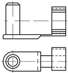 ES-Bolzen ES 16 x 64 Stahl gal Zn, f. Gabelköpfe gal Zn S 5 Stk