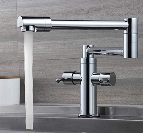 Ménage Robinet de Cuisine Cuivre Mitigeur Évier Robinet à 360° avec Froid & Chaud Disponible