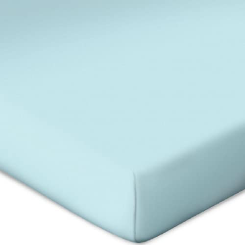 Bassetti Spannbetttuch für Boxspringtopper Uni Farbe Eisblau C1/650 Größe 90x190 100x220cm