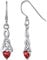 ChicSilver 925 Silber Geburtsstein Ohrstecker Tropfen Keltischer Knot Ohrringe für Mädchen simuliert Granat Januar Birthstone Schmuck Geburtstag Brautjungfer Muttertagsgeschenk