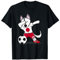 Dabbing Husky Dog Japan Fußball Fans Trikot Japanischer Fußball T-Shirt