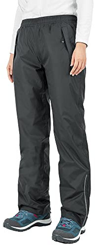 33,000ft Regenhose Damen Wasserdicht Atmungsaktive Fahrrad Überziehhose Leichte Wanderhose Winddicht Outdoor Bekleidung (Grau, 40)