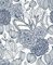 NuWallpaper 2020 Secret Garden Indigo, bleu marine