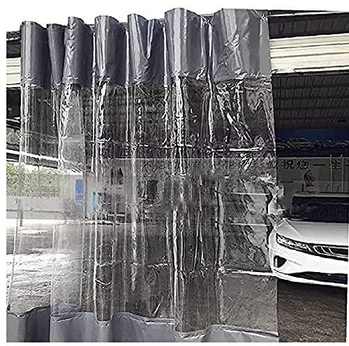 NA LI JIN BO Abdeckplane Holz,Pergola-Schutzabdeckung, Wasserdichter Sonnenschutz-Schwerlast-Außenvorhang, for Balkon-Terrasse PVC Spleißen, 50 Größen (Color : Transparent, Size : 3x6m)