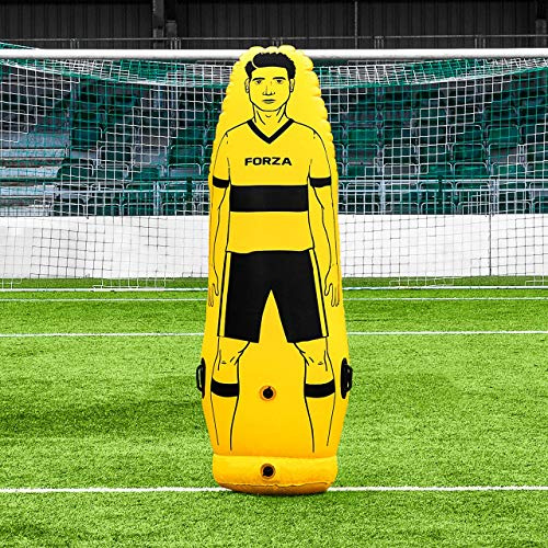 FORZA Profi Fußball Luft Dummies – aufblasbare Fußballtraining Freistoßdummies | Standardsituation Training | Fußballtraining Ausrüsting (Jumbo (205 cm), Packung von 1)