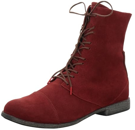 Think! Damen AGRAT Leder gefütterte nachhaltige Stiefelette, Merlot, 38 EU