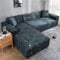 uyeoco Sofabezug L Form Rechts/Links Sofa Überzug Ecksofa Sofaüberwurf Stretch Sofahusse Couchbezug für 3/2/4 Sitzer Couch (Color : G, Size : 235-300cm)