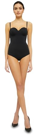 Wolford Mat de Luxe Forming String Body for Women Shapewear Bodysuit Adjustable Comfortable Fit Seamless Stylish Lingerie Black Small Cup A
