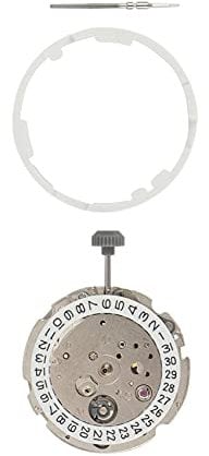 NIZEAMI Hochwertiges japanisches 21-Miyota-8215-Uhrwerk, schwarzes Datumsrad aus Edelstahl, weiß, Modern und minimalistisch