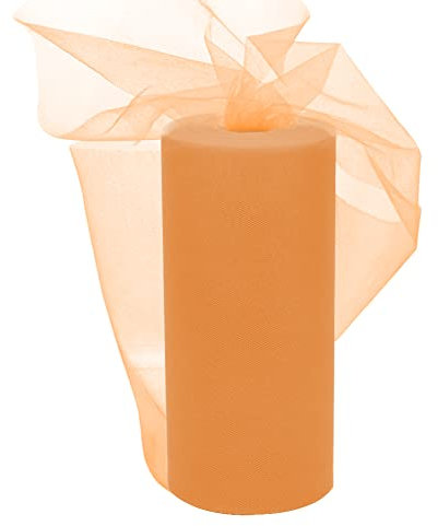Tüll Rollen Tüll Stoff Orange 30cm x 92M, EUBSWA Tüllband Tüll Rolle für Hochzeit Party Tutu Rock Bankett Kleidung Deko Handwerk