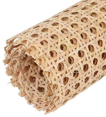 Yearninglife Natürliches Rattan-Gurtband,Wiener Geflecht, Natürlich Rattan Geflecht,handgemachtes Rattan Für DIY,Möbel Heimdekoration,Wabengeflecht aus Stuhlflechtrohr,Flechtrohrgewebe (45×100 cm)