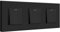 BSEED Triple Interruptor de luz 1 Gang 1 Vía,Negro Interruptor Integrado con Panel de Plastico,10 Amp Cambio de Botón Rocker Interruptores,Moderno Interruptor de palanca 250V