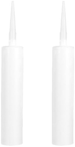 ULTECHNOVO Empty Caulk Tubes Refillable Caulking Sealant Tubes with Pointed Tip for Grout Crack Filling Leak Repair and Tile Sealing 2 Pack for Diy Home Repairs