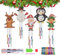 5 Stück Diamond Painting Weihnachten Windspiel Bastelsets Holz Klangspiele Kinder Kristall Anhänger Hängender Ornament Fensterdeko - Kreatives Geschenke für Mädchen Spielzeug