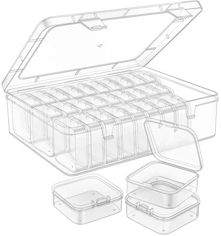Extra Large Bead Storage Box, Mathtoxyz Small Bead Organisers and Storage Containers Plastic Bead Holder Cases Transparent Boxes for Clay Beads Diamond DIY Craft Making Jewelry