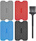 4 alfombrillas de silicona para freidoras con 1 cepillo, accesorios para freidoras de aire caliente, alfombrilla para freidora de aire de torre, aptas para freidora de aire caliente, horno (negro,