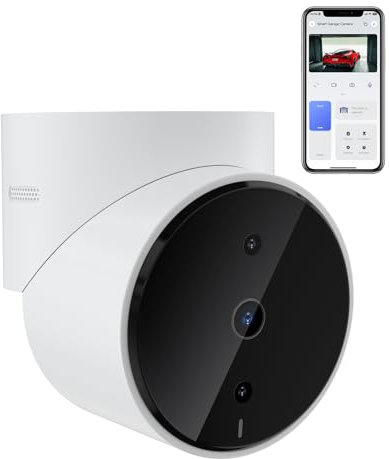 eMylo Smart WiFi Garage door Opener controller con sensore Indoor visione notturna sorveglianza telecamera di sicurezza telecomando Garage Door Open/Close Real-Time Compatibile con Alexa Google